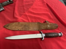 Großes Bowie-Jagd Messer Lederscheide – Vintage Sammler-Messer mit Ledergriff“