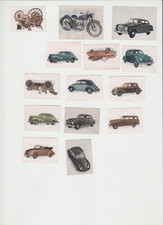 14 Auto- Sammelbilder ca. 1950 ML- Kaugummi