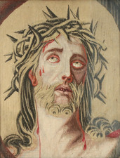Spätbarocke Stickerei Jesus