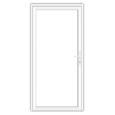 Nebeneingangstür Nebentür Garagentür Tür  Komplettglas außenöffnend Klarglas ALU