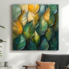 Leinwand Bild Blätter Natur