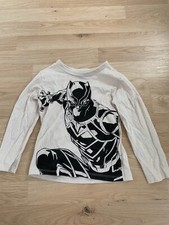 Jungen, T-Shirt, Größe 98 104, Batman, weiß schwarz, H&M, Black Panther