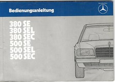 MERCEDES C 126 Betriebsanleitung 1984 S-KLASSE 500 SEC Handbuch COUPE BA