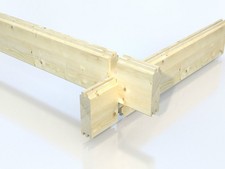 8x Blockbohlen 34 mm 5 m