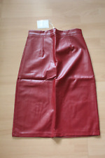Kunstlederrock, lang, Größe L, Farbe Bordeaux, Kunstleder