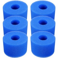Schwimmbad Filter Schwimmbadfilter Waschbarer Schaumstoff Ersatzfilter Blau