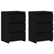 Nachttische 2 Stk. Schwarz