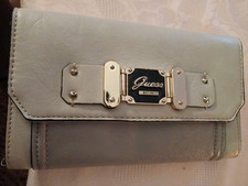 Clutch, Geldbörse, Guess, hellgrau/grau/zart Rose/schwarz, Magnetverschluss