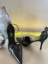 High Heels MNG 40 spitz Schwarz Leder