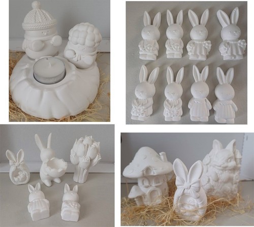 Gipsfiguren zum selbst bemalen