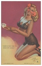 XX1743/ PIN UP Erotik Mutoscope Card  mit Spielkarten 1948