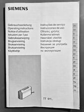 Original Gebrauchsanleitung für Siemens Toaster TT91100 Porsche Design