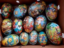 KONVOLUT 13 alte Ostereier Pappe wunderschön TOP
