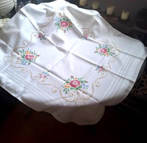 Tischdecke mitteldecke weiß - tischdecke,