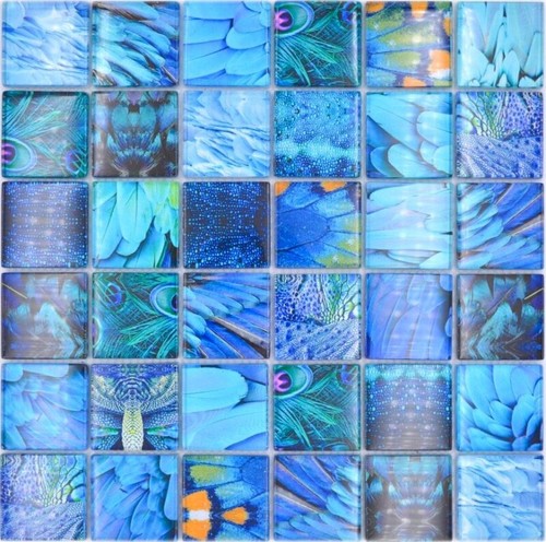 Mosaikfliese glasmosaik bird - mosaikfliese,
