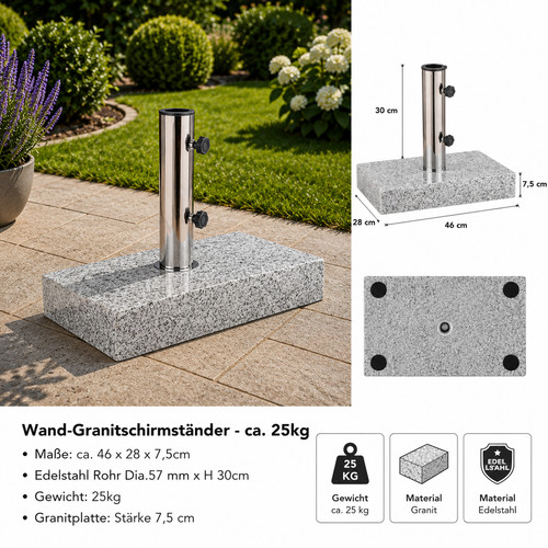 Granit sonnenschirmständer - granit,