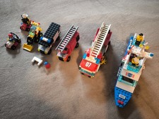 "LEGO®  CITY -  7 VERSCHIEDENE FAHRZEUGE - BOOT , FEUERWEHR , POLIZEI , BAGGER "