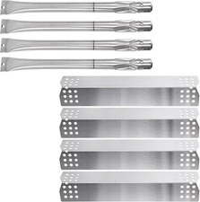 GFTIME Brenner & Brennerabdeckung 38.1cm/37cm Edelstahl Universal für Grill 4er