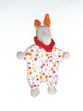 Oetinger Natur Bio Esel grau weiß Blüten Schmusetuch Kuscheltuch Schnuffeltuch