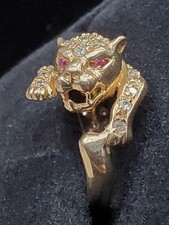 Vintage 14K Gelbgold Panther