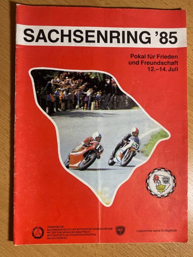Rennprogramm sachsenring 1985 - rennprogramm,