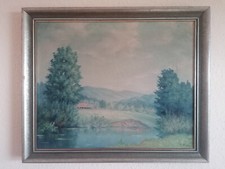 Gemälde Öl auf Leinwand Landschaft Natur  von Albert Fisel A. Fisel signiert