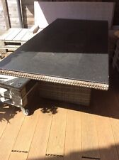 Gartentisch mit Platte in grau mit anthrazitfarbene Tischplatte Ratanoptik