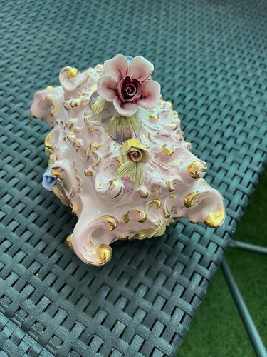 Vintage deckeldose capodimonte - vintage,