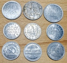 Konvolut ≈ 60 Münzen Weimarer Republik 1919–1922 – Inflationszeit
