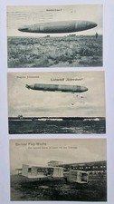 3 POSTKARTEN ZEPPELIN/ Flugzeug/ BERLIN