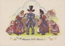 Künstler-AK Liesel Lauterborn Kinder in Tracht - Schaumburg-Lippe Hannes mit Hut