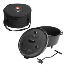 Camp Chef Deluxe Dutch Oven DO-12 Deckelheber Tragetasche Grill Set