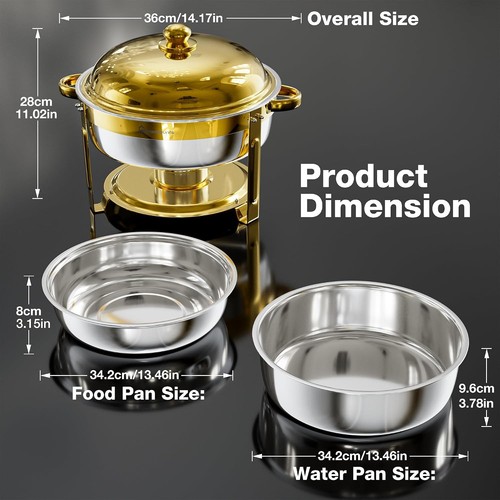 2er pack gold chafing - 6l,