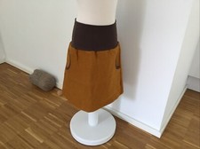 NEU! Wollrock Größe 134/140 Senfgelb große Kängurutasche Unikat