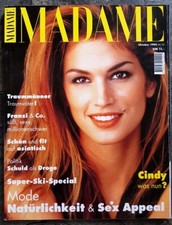 Cindy Crawford Madame 1994 Mode Zeitschrift Titel Titelstory Magazin Chanel Dior