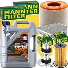 MANN INSPEKTIONSPAKET+5L LIQUI MOLY 5W-30 ÖL passend für AUDI A6 C7 TDI 190 PS