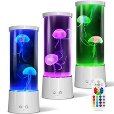 Quallen Lampe Lavalampe Groß Aquarium Stimmungslicht mit 17 Farbwechselnden L...