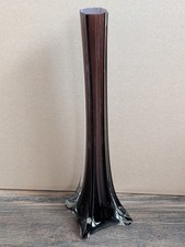 Vintage braune Glasvase aus