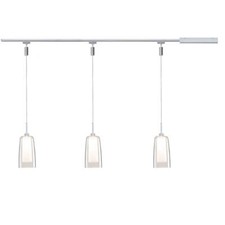 Paulmann URail Set Arido, 3 x 5 W,GU10, Satin, 230V Schienensystem, 1m Schiene, 