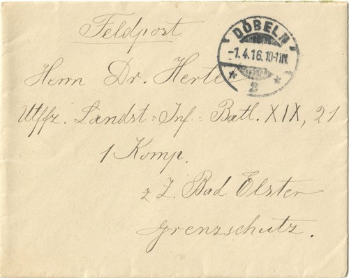 Vier feldpostbriefe von 1916 - vier,
