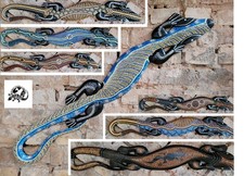 Gecko aus Holz Wanddeko Deko