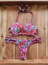 Bunter, sommerlicher Hollister Bikini in XS - push-up - wie neu!