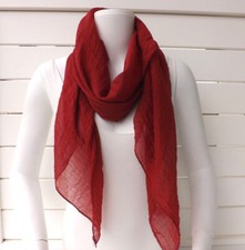 MADE IN ITALY • Schal Langschal Tuch Seide Baumwolle unifarben uni einfarbig 