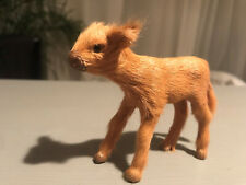 Tierfigur Figur Kuh Kalb Fell Haar Deko Sammler Kunst alt antik Sammler