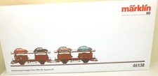 Märklin H0 46138 Autotransportwagen-Paar Offs 59, DB, mit 8 Autos, KK   Y25
