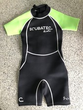 SCUBATEC 3mm Kinder Neopren Shorty Kids Wave, Ungetragen
