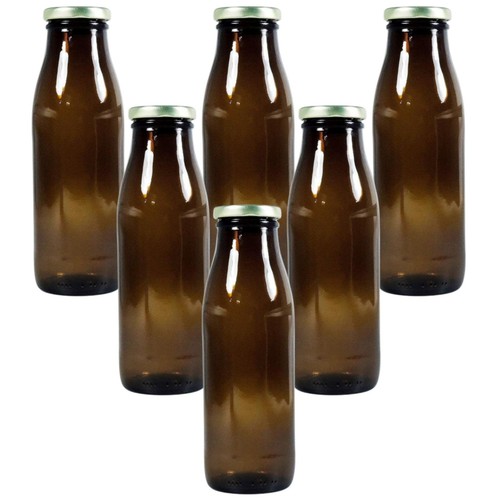 Braune glasflasche 500 ml - 6x,