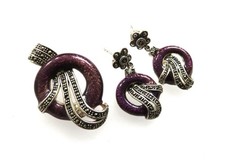 Vintage 925 Silber Emaille