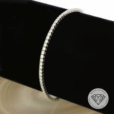 Wert: 11.350,- Tennis Brillant Armband 2,7 Ct 750 / 18 Kt Gold 18cm XXYY