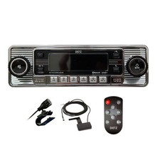 DIETZ Retro 300DAB-BT 1-DIN Retro/Classic/Oltimer Autoradio Silber/Chrom 4x50W